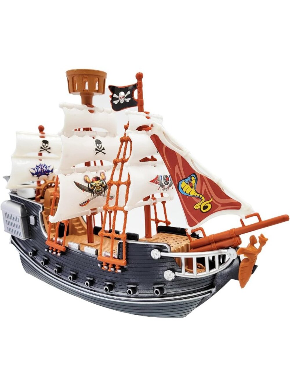 10" Detailed Pirate Ship Adventure Playset | Fun Pirate Toy for Kids 3+ | Party